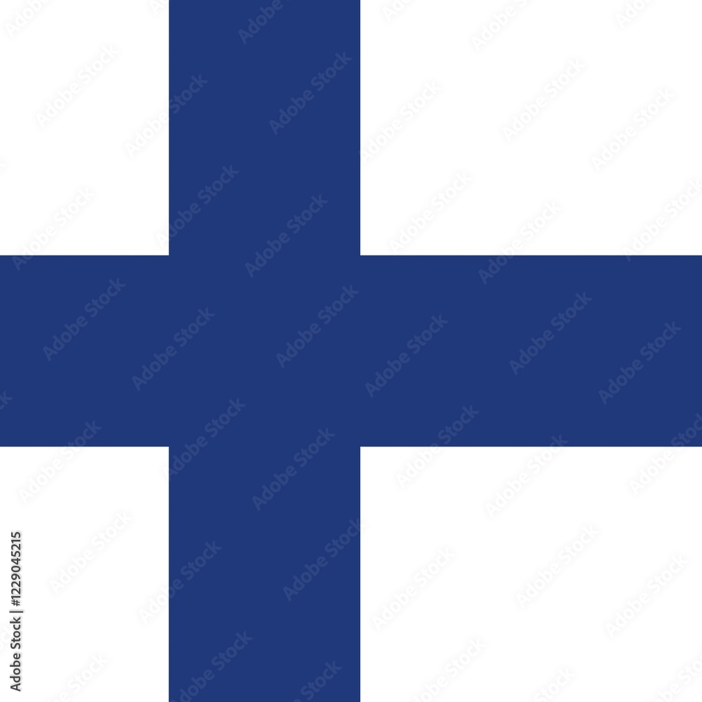 Obraz premium Official national flag of Finland