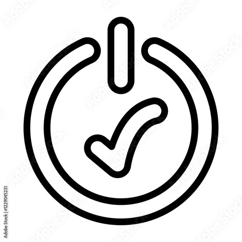 Power On icon, line icon style