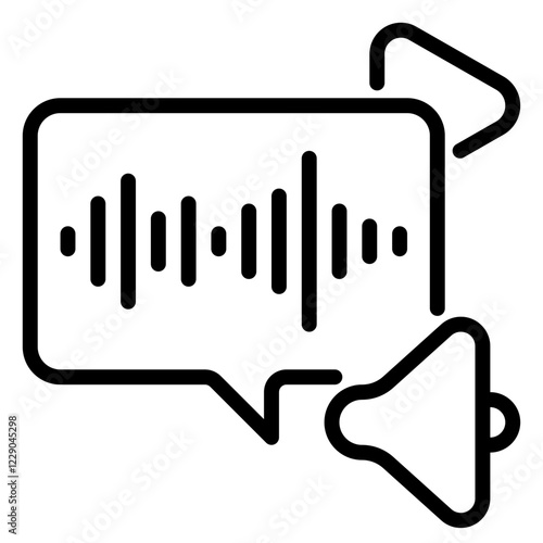 Sound icon, line icon style