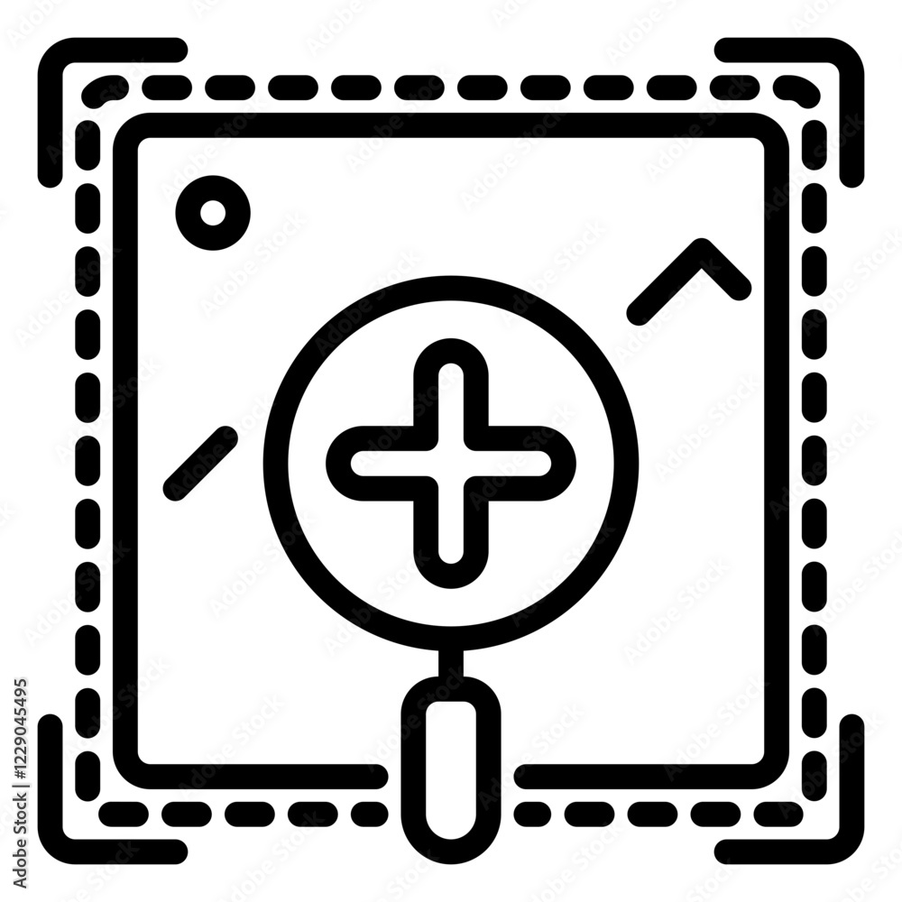 Fototapeta premium Zoom In icon, line icon style