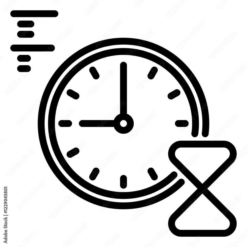 Time icon, line icon style Time icon, line icon style