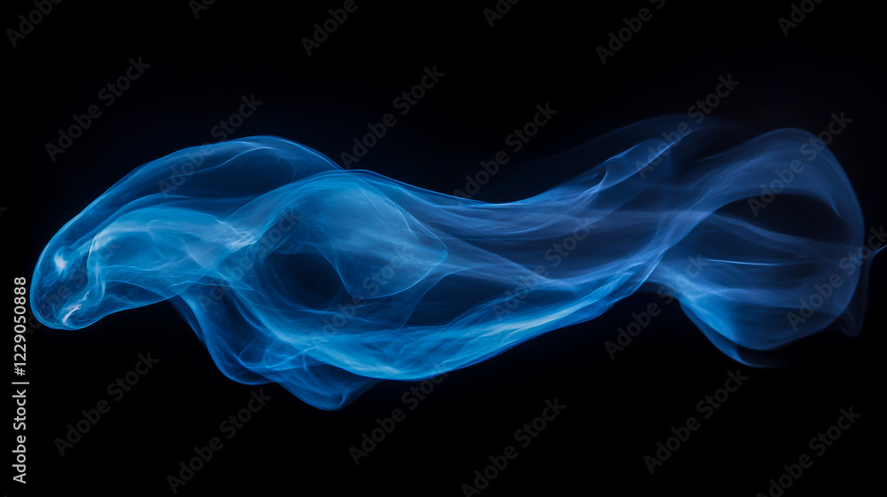 Fototapeta premium Fluid, organic shapes shifting and merging, glowing with bioluminescent hues in a dark void