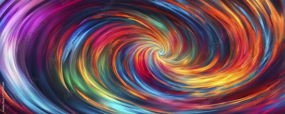 Abstract digital art capturing the essence of a swirling tunnel in vibrant colors in dynamic motion, AI generated Abstract digital art capturing the essence of a swirling tunnel in vibrant colors in dynamic motion, AI generated