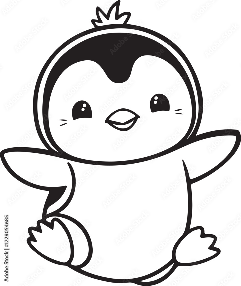 Cute Penguin Silhouette Vector Art Illustration Design
Cute Penguin Silhouette Vector Art Illustration Design