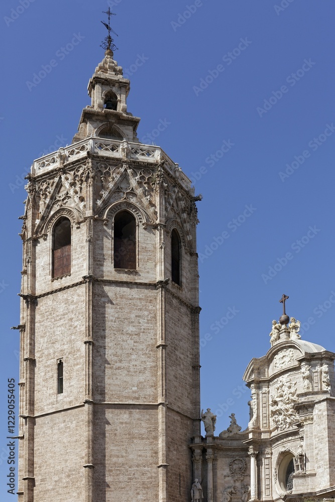 El Micalet, Valencia Cathedral Bell Tower, Ciutat Vella, Old Town, Valencia, Spain, Europe El Micalet, Valencia Cathedral Bell Tower, Ciutat Vella, Old Town, Valencia, Spain, Europe