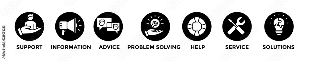 Fototapeta premium help desk web banner concept with group of icons for business and media