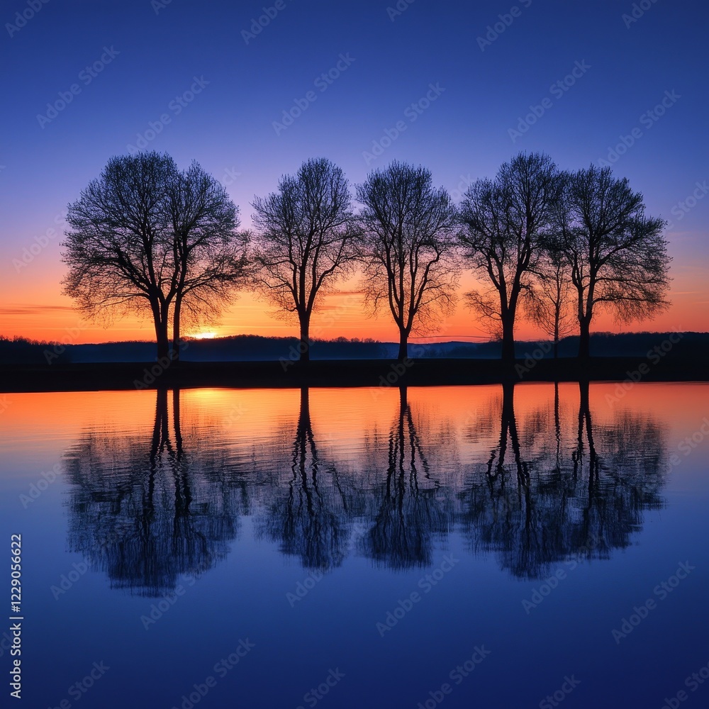 custom made wallpaper toronto digitalSerene Sunset Reflections on Calm Water