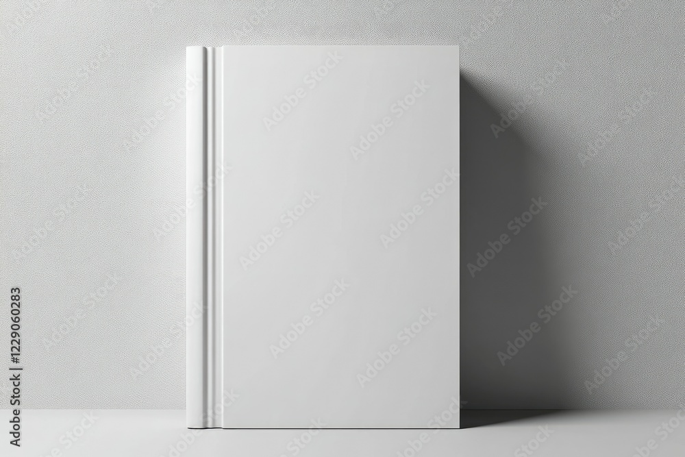 Premium Quality Visual of 3D Render of White Blank Book Front Cover Premium Quality Visual of 3D Render of White Blank Book Front Cover