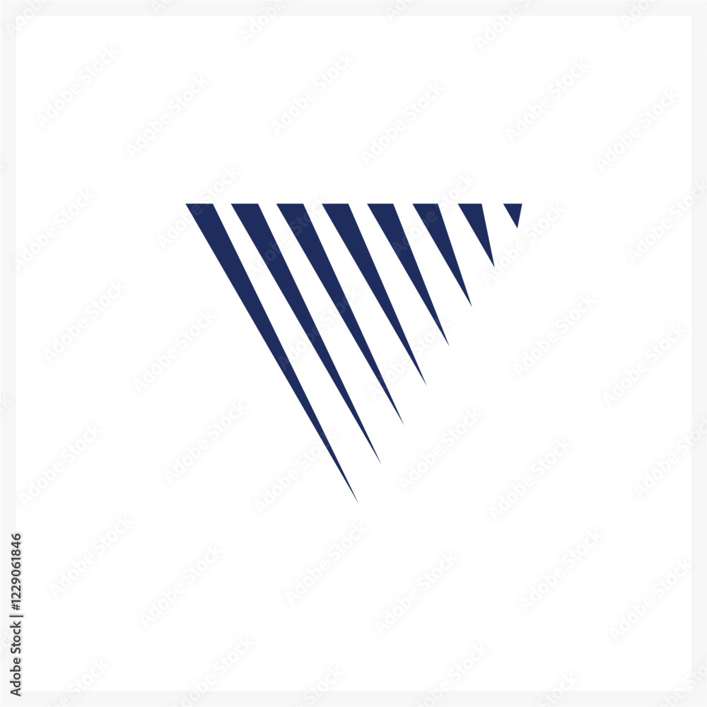 letter v logo with abstract lines letter v logo with abstract lines