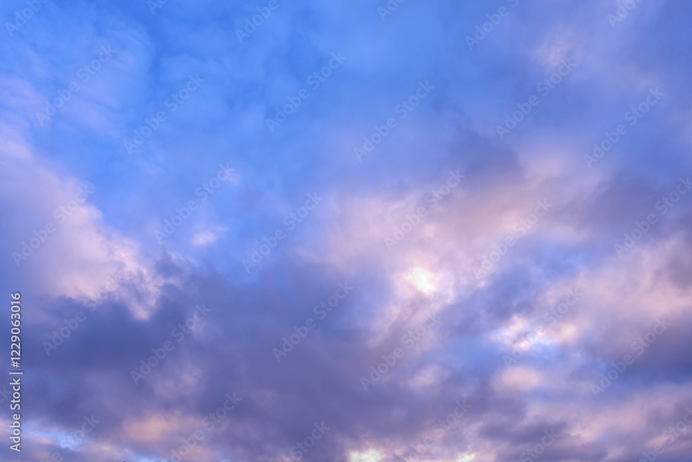 Obraz premium Clouds in the evening sky, Germany, Europe