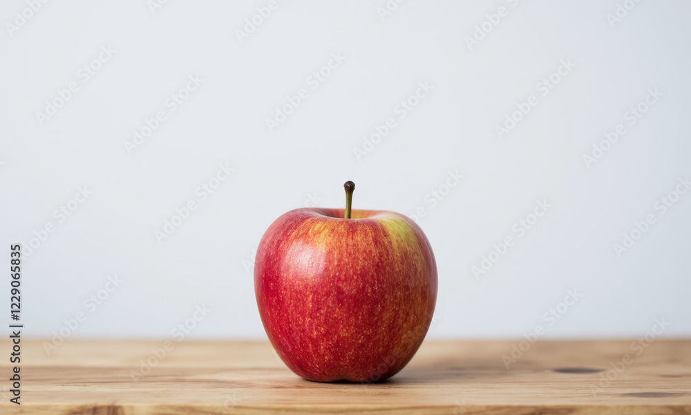 Minimalist still life of a single perfect apple, set against a clean backdrop Minimalist still life of a single perfect apple, set against a clean backdrop