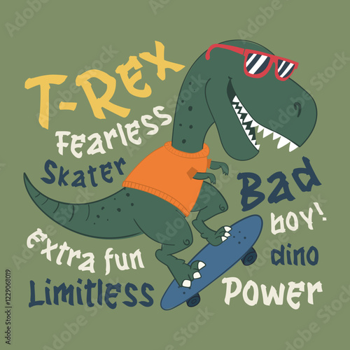 cartoon dinosaur vector illustration