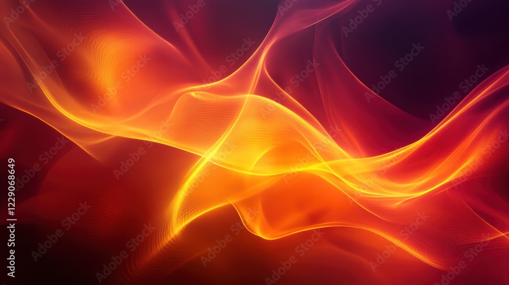 Obraz premium A Fiery Background with Glowing Red and Deep Amb.