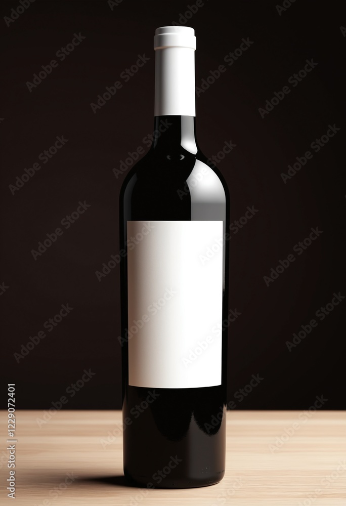 Fototapeta premium Wine Bottle Mock-Up. Blank Label