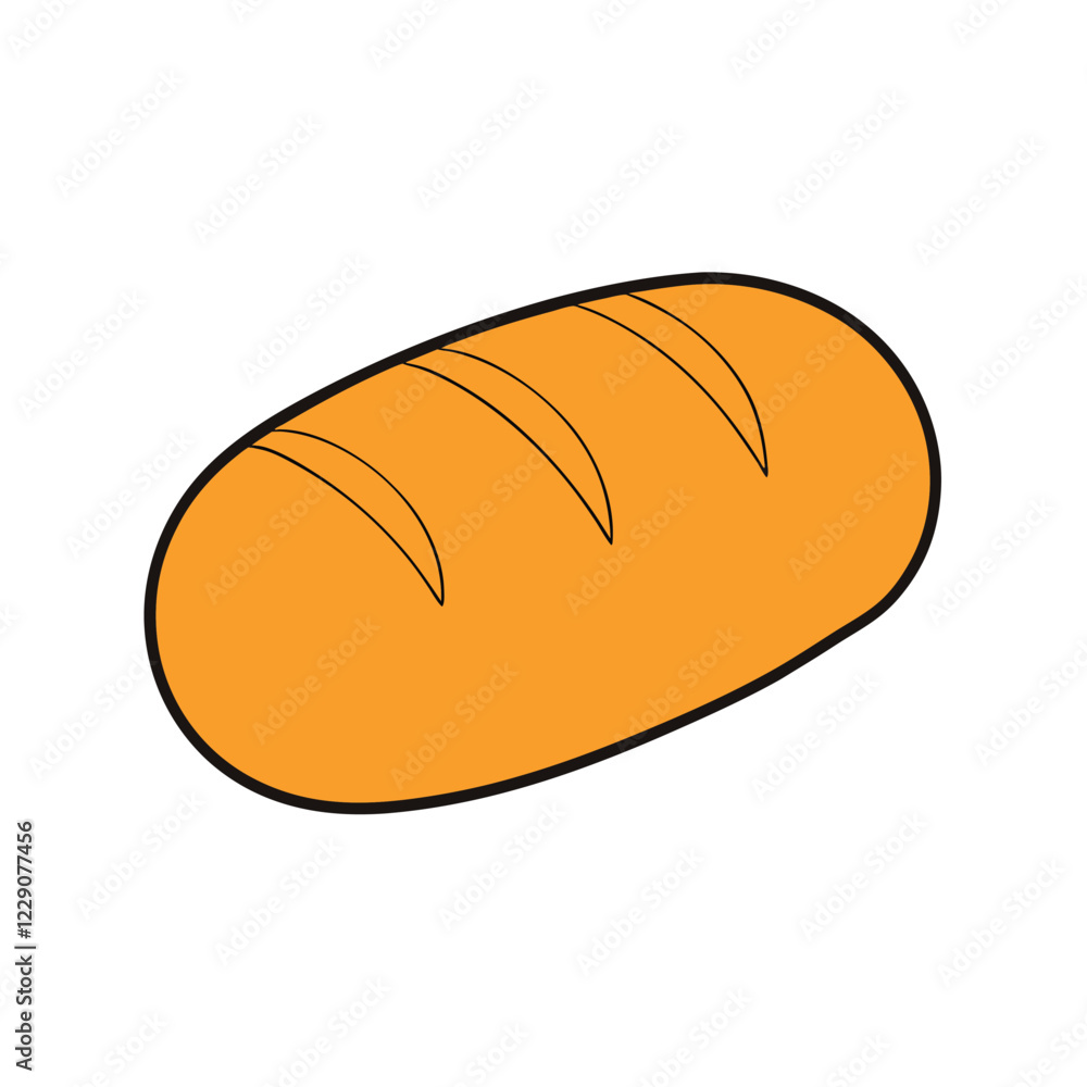 bread isolated on white