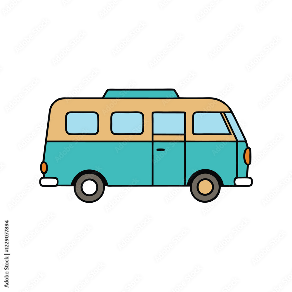 cartoon van isolated on white cartoon van isolated on white