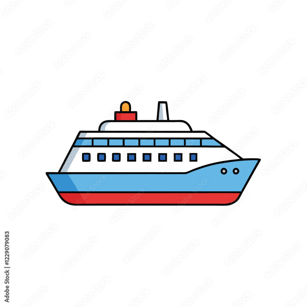 Obraz premium ship isolated on white background