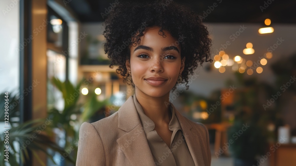 A professional receptionist in a trendy coworking space, welcoming freelancers and entrepreneurs, A professional receptionist in a trendy coworking space, welcoming freelancers and entrepreneurs,