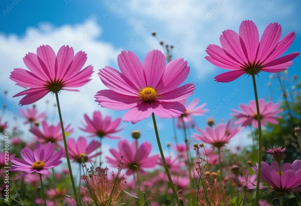 A variety of colorful meadow flowers isolated on a white background A variety of colorful meadow flowers isolated on a white background