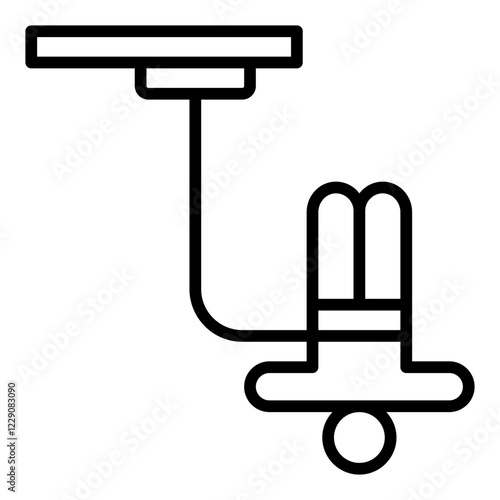 Bungee jumping filled line icon
