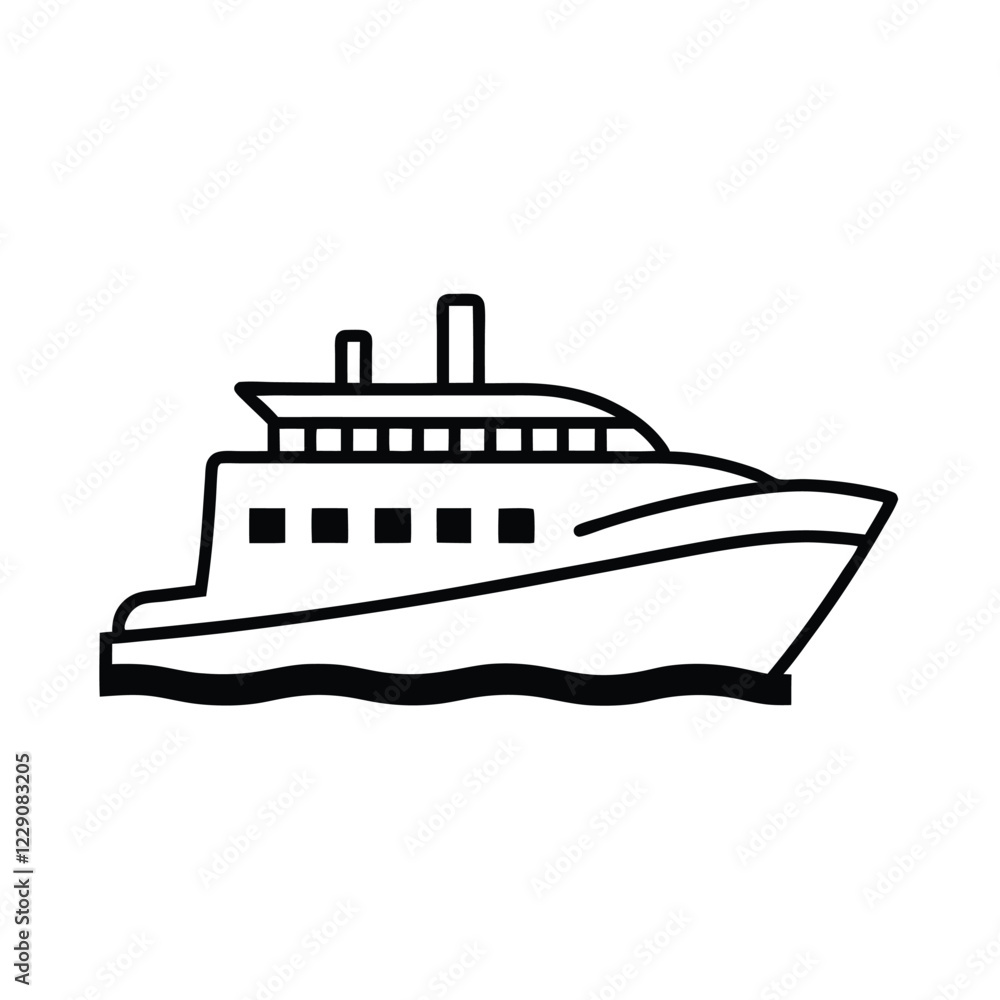 Obraz premium ship vector illustration