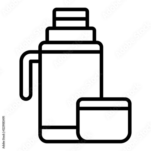 Thermo filled line icon