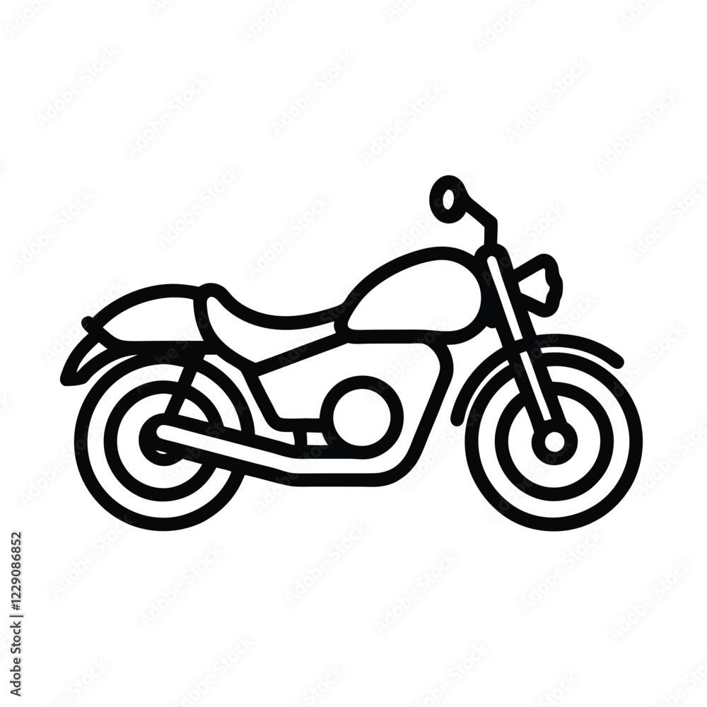 Fototapeta premium motorcycle icon isolated on white