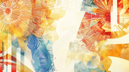 Digital artwork for conference blending filipino design with tech aesthetics and vibrant colors