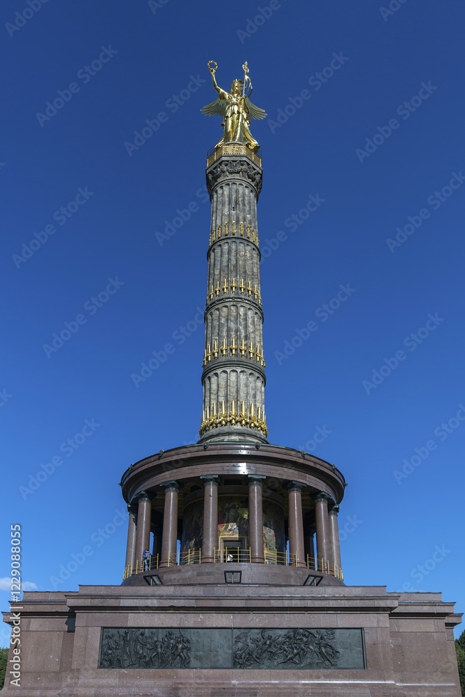 Victory Column with Victoria, popularly known as Goldelse, inaugurated in 1873, Berlin, Germany, Europe Victory Column with Victoria, popularly known as Goldelse, inaugurated in 1873, Berlin, Germany, Europe