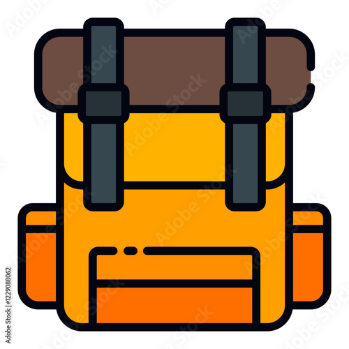 Backpack filled line icon