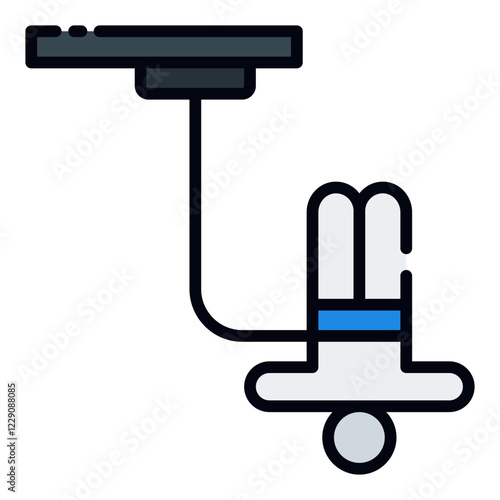 Bungee jumping filled line icon