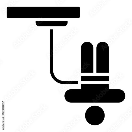 Bungee jumping glyph icon