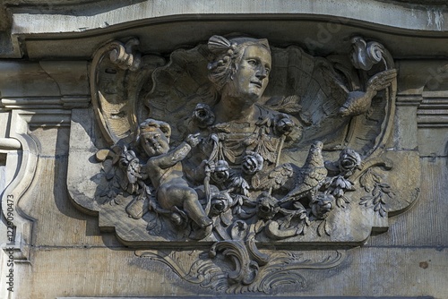 Relief at the Prince-Bishop's Palace Münster, Münster, North Rhine-Westphalia, Germany, Europe photo