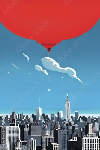 New yorker style editorial illustration minimalist font, AI generated