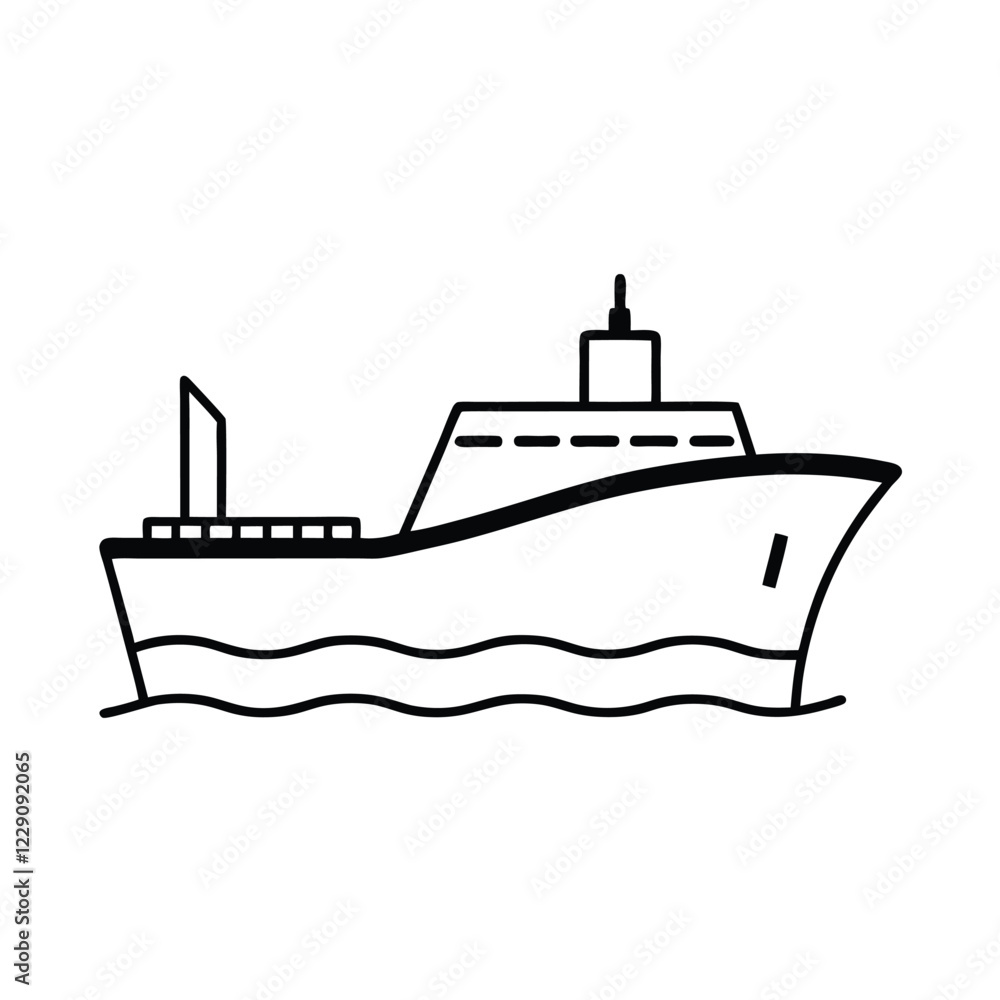 Fototapeta premium illustration of a ship