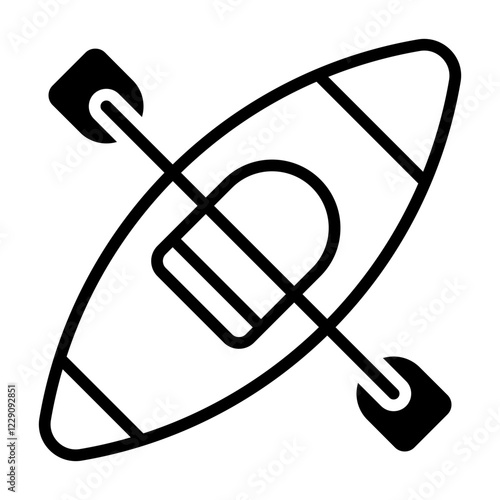 Kayak line glyph icon