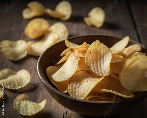 potatoes chip in the bowl