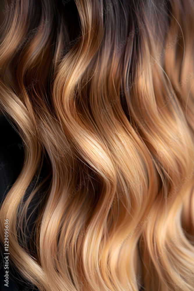 Elegantly Displayed Ombre Hair Coloring technique on Wavy Hair Elegantly Displayed Ombre Hair Coloring technique on Wavy Hair