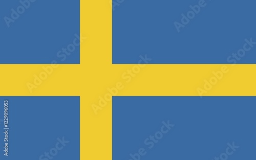 National flag of Sweden photo