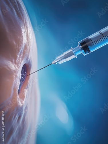 Scientific medical illustration of injection - Intradermal illustration photo