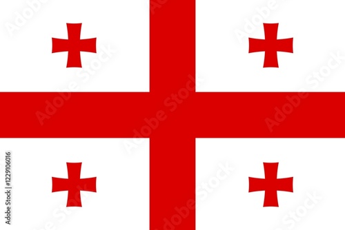 Obraz na płótnie Flag of Georgia, Vector illustration w salonie