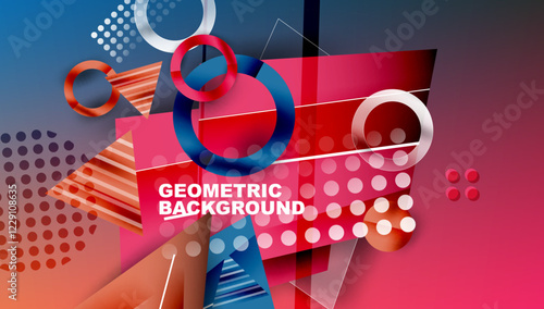 Abstract background geometric design with colorful gradients