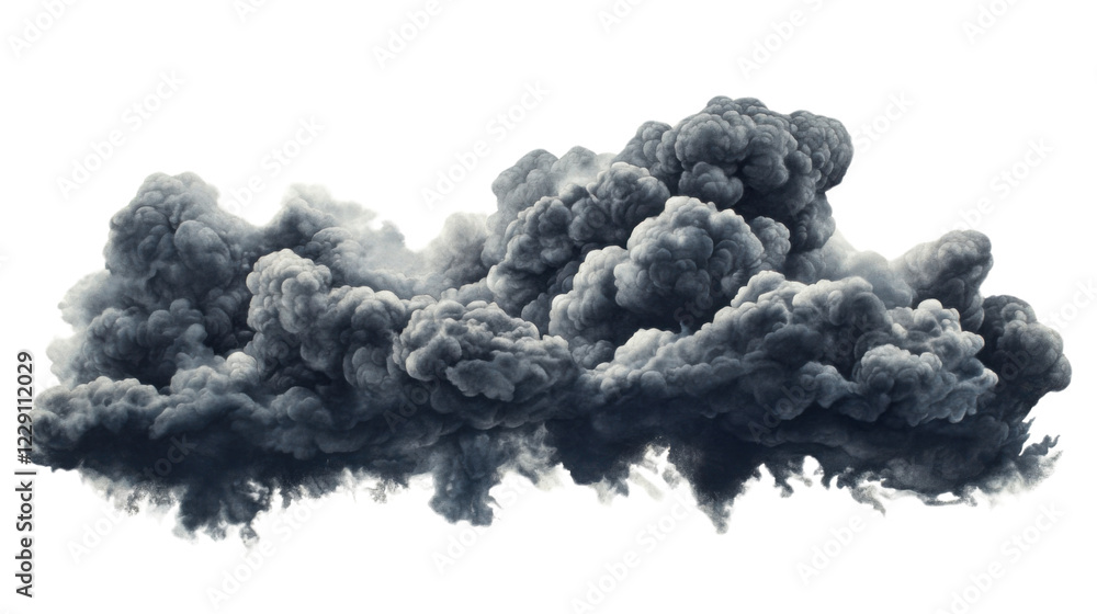 Dramatic dark cloud formation on transparent background. Transparent background Dramatic dark cloud formation on transparent background. Transparent background