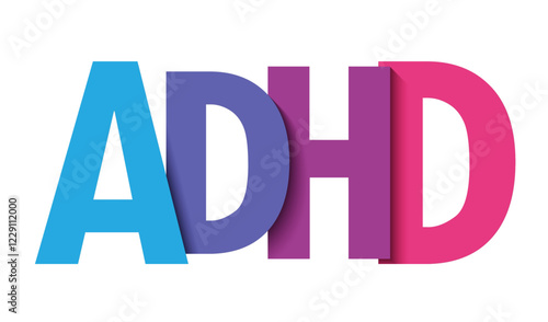 ADHD colorful vector typography banner
