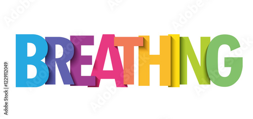 BREATHING colorful vector typography banner