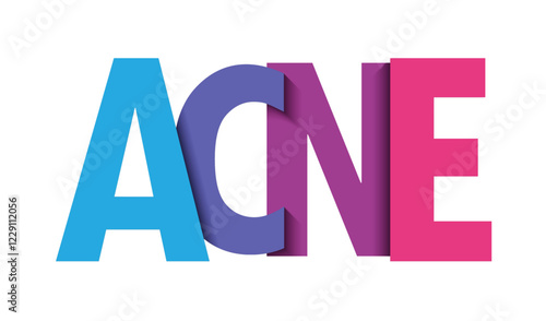 ACNE colorful vector typography banner