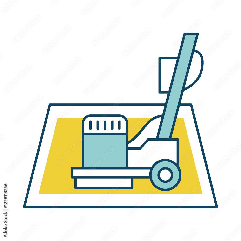 Naklejka premium Floor Waxing – Mop, Wax, and Tools to Provide Polished and Shiny Floors, Giving Your Home or Office Surfaces a Clean, Gleaming Finish. 