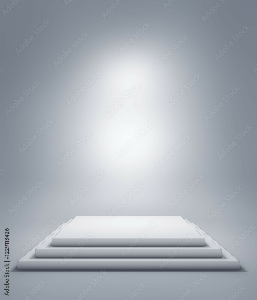 Obraz premium 3D illustration of a exhibition background
