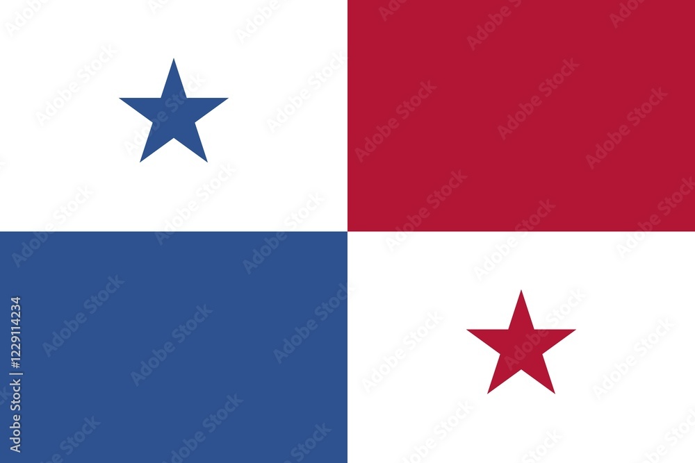 Flag of Panama, Vector illustration