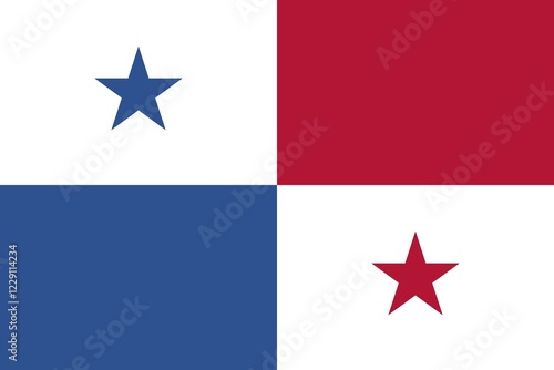 Obraz na płótnie Flag of Panama, Vector illustration w salonie